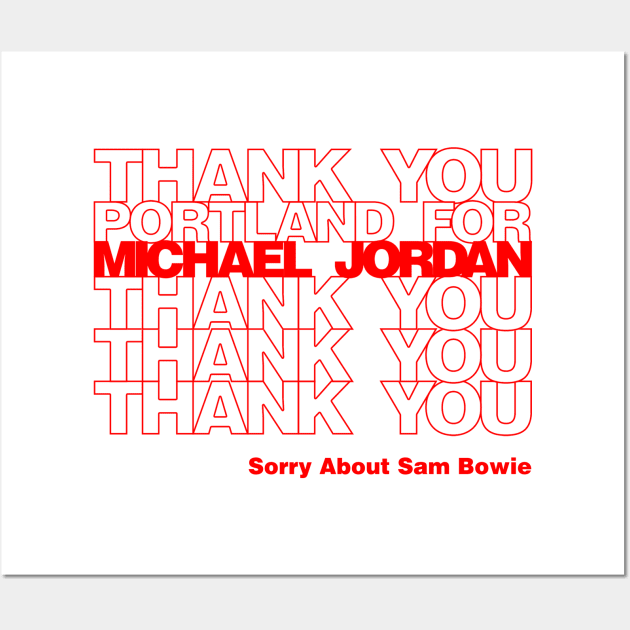 Thank You for Michael Jordan Wall Art by 90s Bulls Shirts